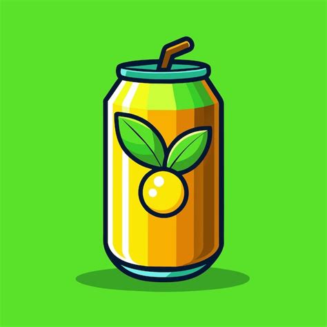 Ilustración vectorial de la lata de soda Vector Premium