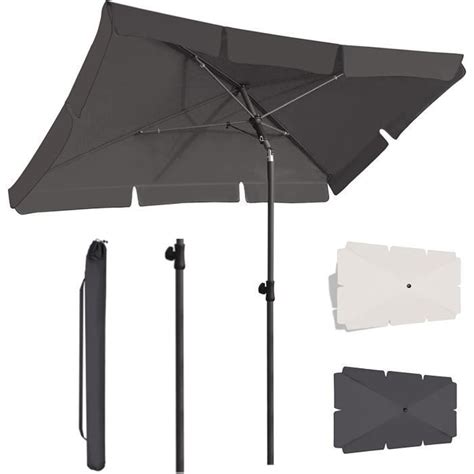 Parasol De Jardin Exterieur Inclinable X Cm Kaki Parasol De