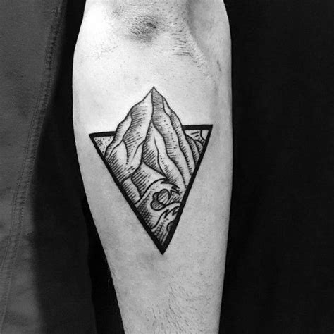 Awesome Mountain Wave Tattoo Ideas For Men