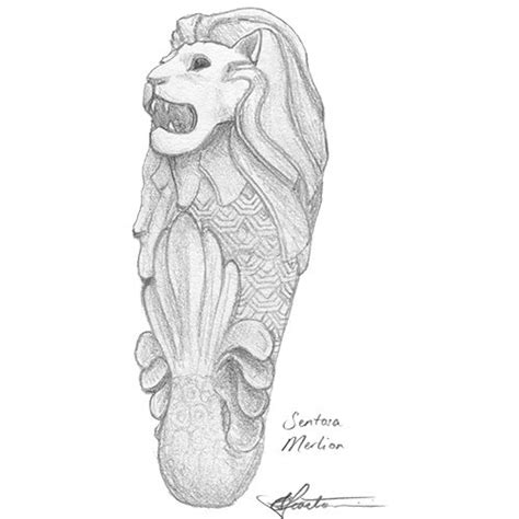 Merlion Drawing