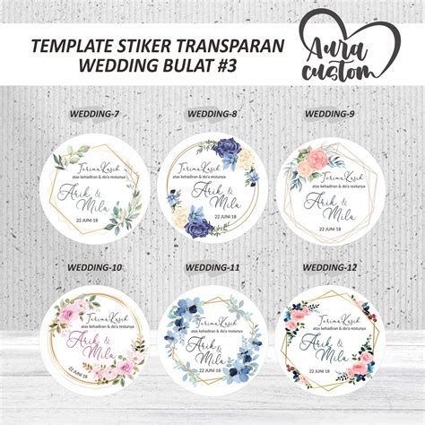 Jual Stiker Label Transparan Souvenir Wedding Nikah Bulat Shopee