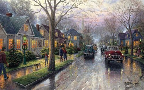 Thomas Kinkade Christmas Wallpaper - WallpaperSafari