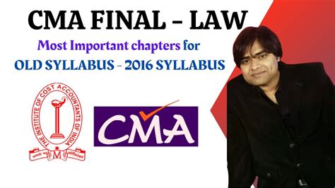 Cma Final Law Old Syllabus Most Important Chapters For Dec