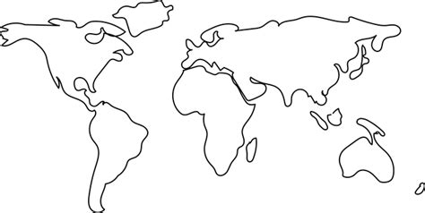 Continents Clip Art Black And White