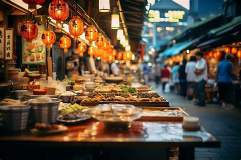 AI Generative image of a bustling Japanese street food market 30755893 Stock Photo at Vecteezy