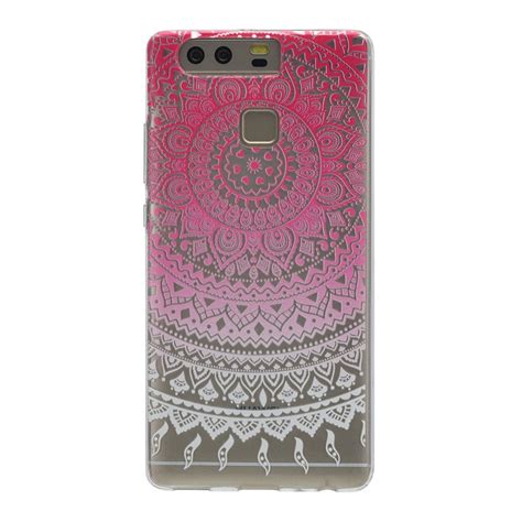 Henna Cover für Huawei Nova Case Schutz Hülle Silikon Sonne Pink