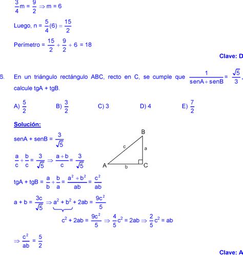 Seno Coseno Tangente Cotangente Secante Y Cosecante Ejercicios