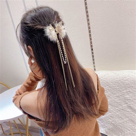 Buy Tassel Hair Accessory Butterfly Hair Claw Korean Style Hair Clip