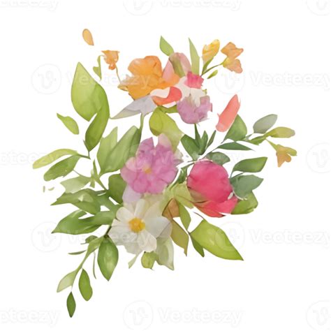 Flower Bouquet Watercolor Ai Generated 28746577 Png