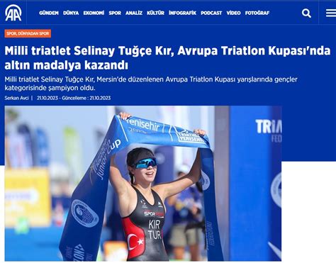 Yeni Ehir Avrupa Triatlon Kupas Nda Milli Triatlet Selinay Tu E K R