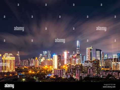 Night View of Shenzhen City Stock Photo - Alamy