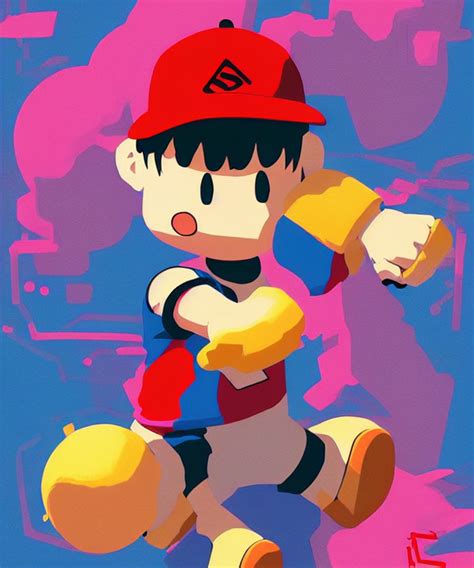 Krea Ness From Earthbound In The Art Style Of Josan Gonzalez Crisp 8