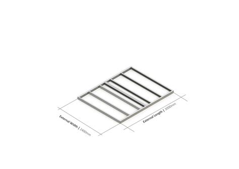 Sheds/Shed Bases | Shed Base - 3000mm x 2400mm - U-Roof