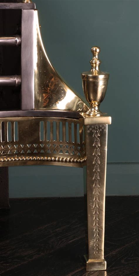 Late Georgian Serpentine Brass And Steel Fire Grate Sold Gibilaro Design