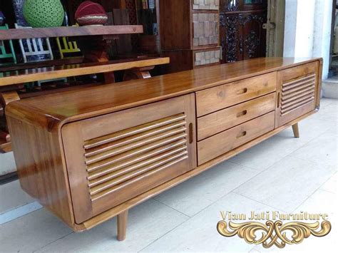 Jual Buffet Tv Retro Kayu Jati Vian Jati Furniture Jepara