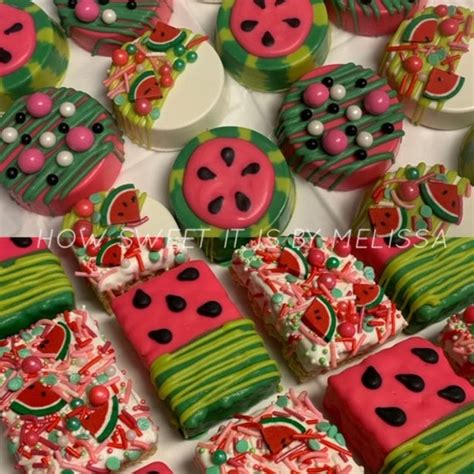 Watermelon Package Oreos and Rice Krispies BBQ Party | Etsy