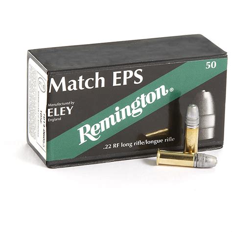 Remington Eley Match Eps 22lr Lfn 40 Grain 50 Rounds 95046 22lr Ammo At Sportsmans Guide