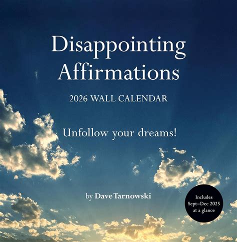 Disappointing Affirmations 2026 Wall Calendar: Tarnowski, Dave