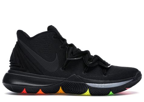 Nike Kyrie 5 Black Rainbow Soles Blackblack Black Ao2918 001a02919 001