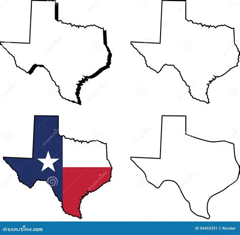 Texas Map Outline Clip Art