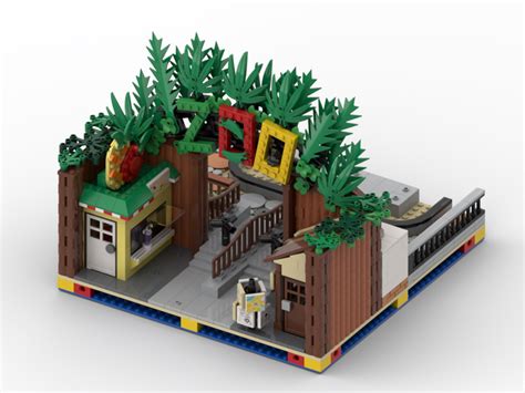 Lego Moc Zoo Moule 1 Entrance And Monkey Habitat By Legofan21