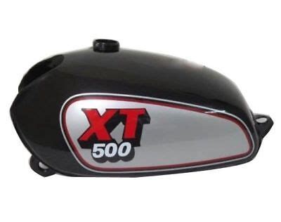 Yamaha XT TT 500 Silver Black Painted Aluminum Petrol Fuel Tank 1980