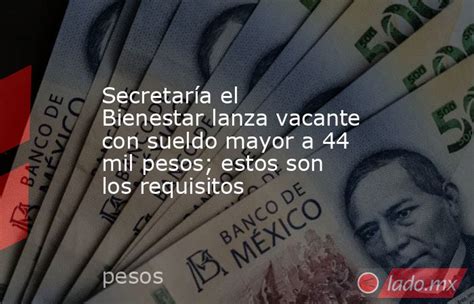 Secretaría El Bienestar Lanza Vacante Con Sueldo Mayor A 44 Mil Pesos Estos Son Los Requisitos