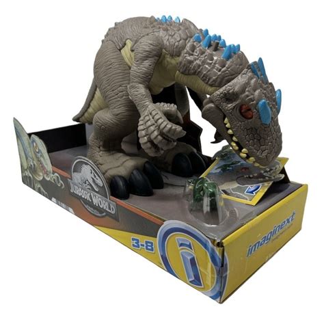 New Indominus Rex Dinosaur Toy Thrashing Raptor Imaginext Jurassic