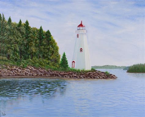 Tobermory Light House Painting By Raju Dyapur Fine Art America