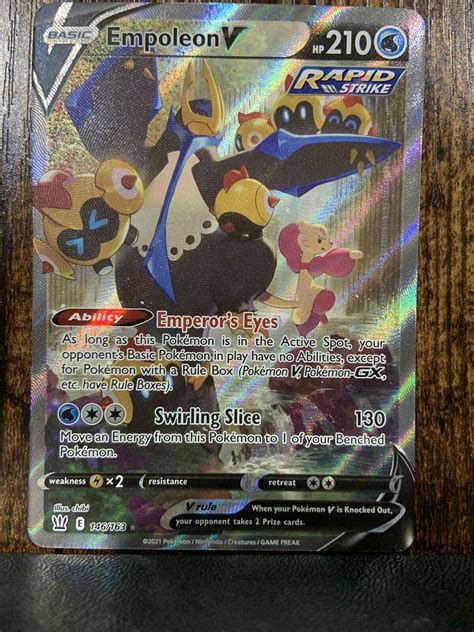 Battle Styles Empoleon V Alt Art Ultra Rare 146 163 Pokemon TCG NM M