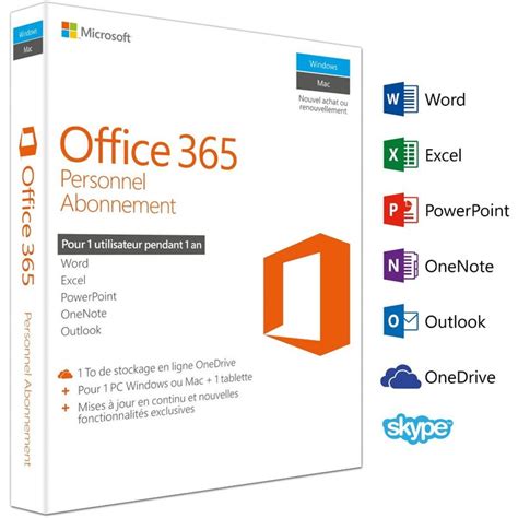 Logiciel De Bureautique Office 365 Personnel Microsoft La Redoute