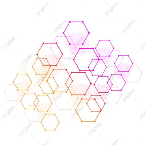 Gradient Abstract Hexagon White Transparent Gradient Pink Abstract