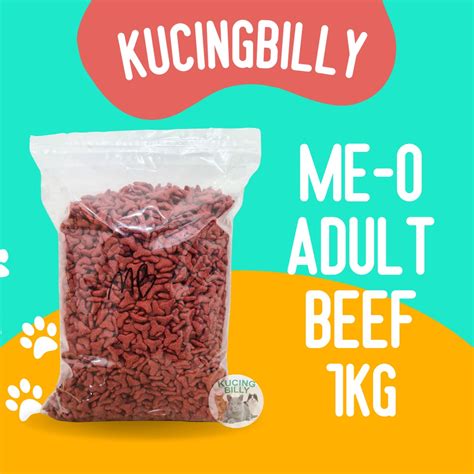 Jual Meo Adult Beef Repack 1kg Makanan Kucing Shopee Indonesia