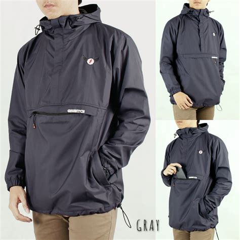 Jual Ghubitch Jaket Cagoule Jumbo Pria Wanita Taslan Waterproof Parasut