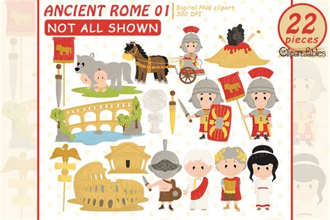 Ancient Rome clipart, Travel clip art, Roman empire art By ...