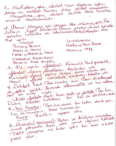 11 Sınıf felsefe dersi 2 dönem 1 yazılı sınav soruları ve cevapları