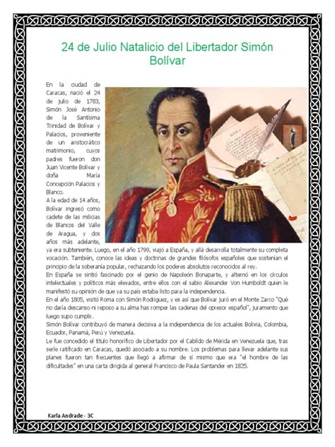 24 De Julio Natalicio Del Libertador Simón Bolívar Francisco Pizarro Política