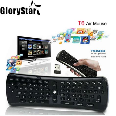 2 4GHz 6 Axis Gyroscope Fly Air Mouse Keyboard Wireless T6 Mini