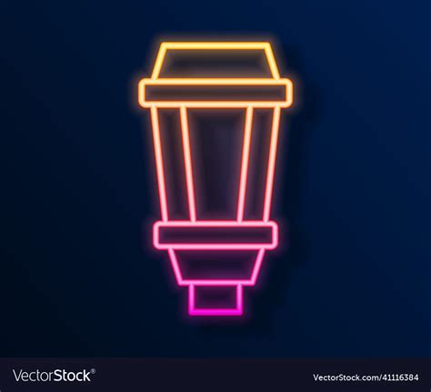 Glowing Neon Line Garden Light Lamp Icon Isolated Vector Image