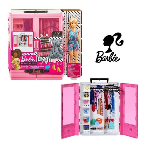 Barbie Closet De Luxo Perfeito Boneca 3 GBK12 Mattel Na