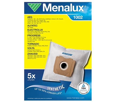 Menalux 1002 Vacuum Cleaner Bags Extreme Appliances