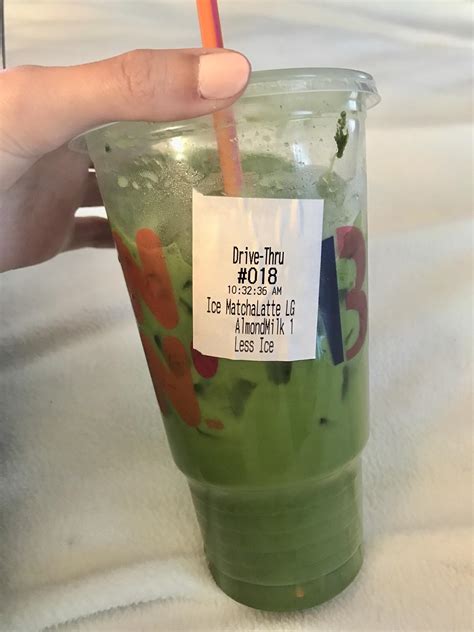 Tried An Iced Matcha Latte For The First Time Today With Almond Milk 10 10 Would Recommend