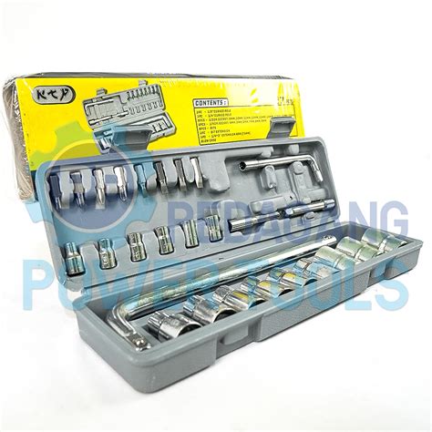 Jual KTP KUNCI SOK SET 27 PCS MATA SOCK SHOCK SOCKET TOOL KIT SET 8 21