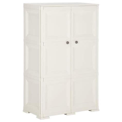 Vbestlife Armoire En Plastique X X Cm Design De Bois Blanc