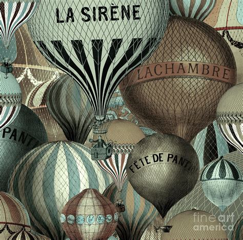 Hot Air Balloon Vintage Prints