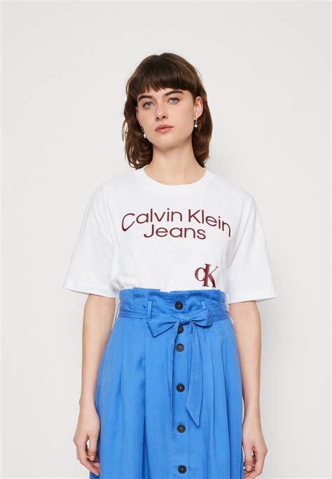 Calvin Klein Jeans T Shirt Z Nadrukiem Zalandopl