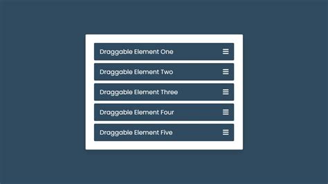 Drag And Drop List Using Html Css And Javascript Draggable List In