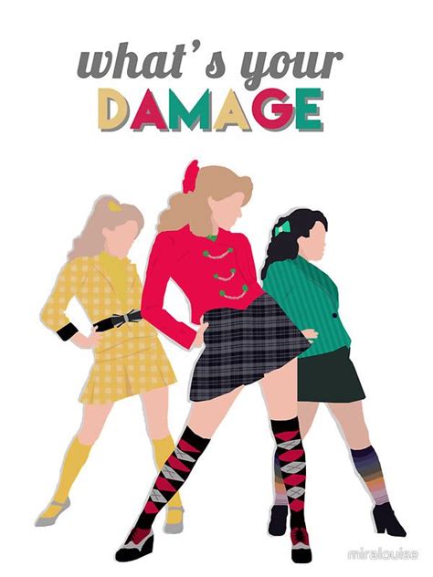 What S Your Damage Heathers The Musical Sticker For Sale By