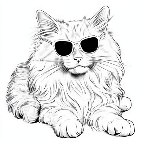 Premium AI Image | No shading high contrast black and white outline of