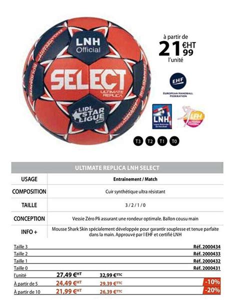 Offre Ultimate Replica Lnh Select Chez Casal Sport